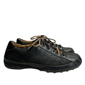 Born Hawkeye Oxford Black Leather Lace Up Sneakers Size 7.5